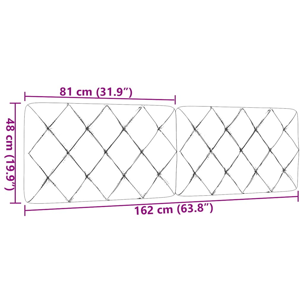 Cuscino Testiera Crema 160 cm in Tessuto