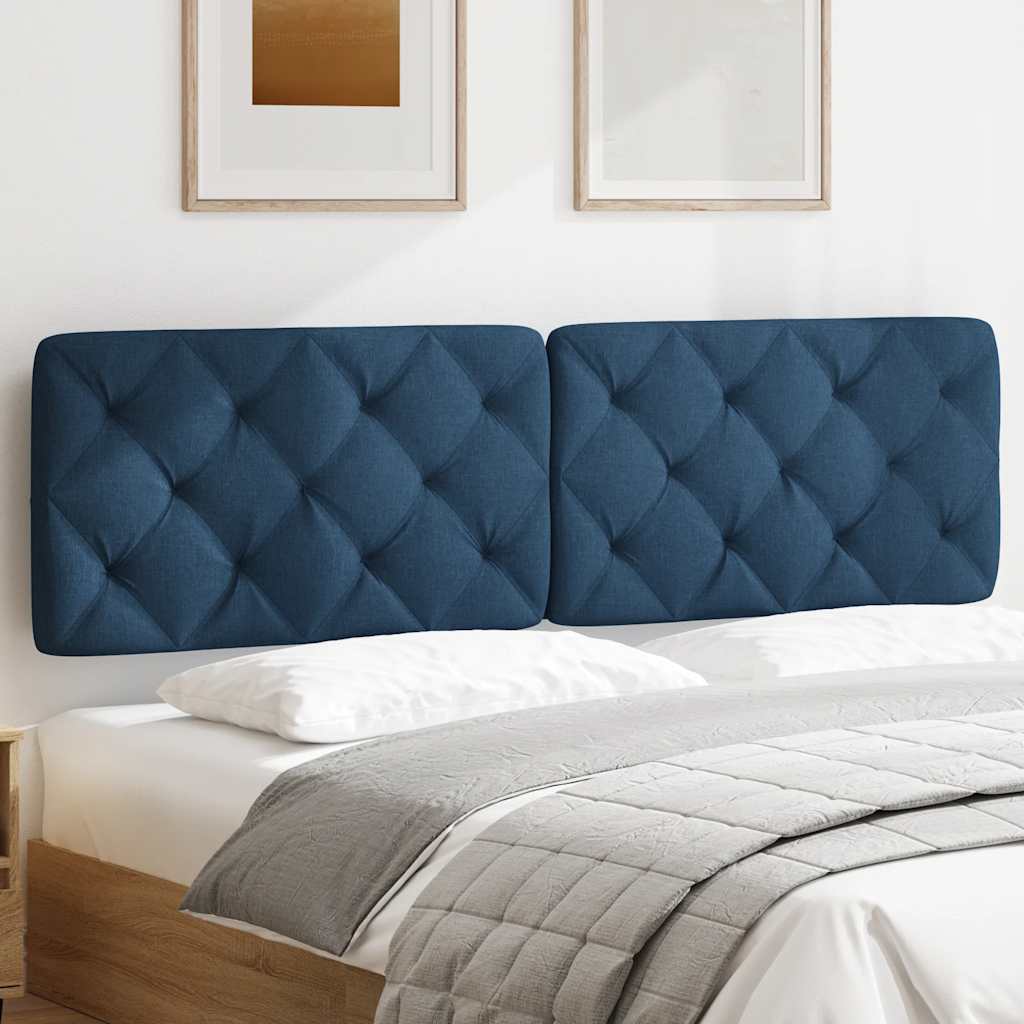 Cuscino Testiera Blu 180 cm in Tessuto