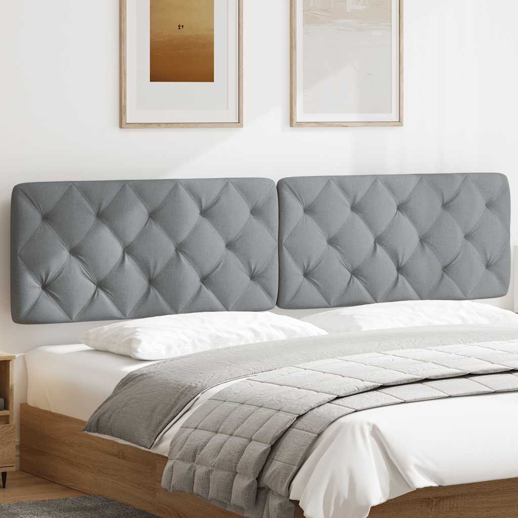 Cuscino Testiera Grigio Chiaro 200 cm in Tessuto