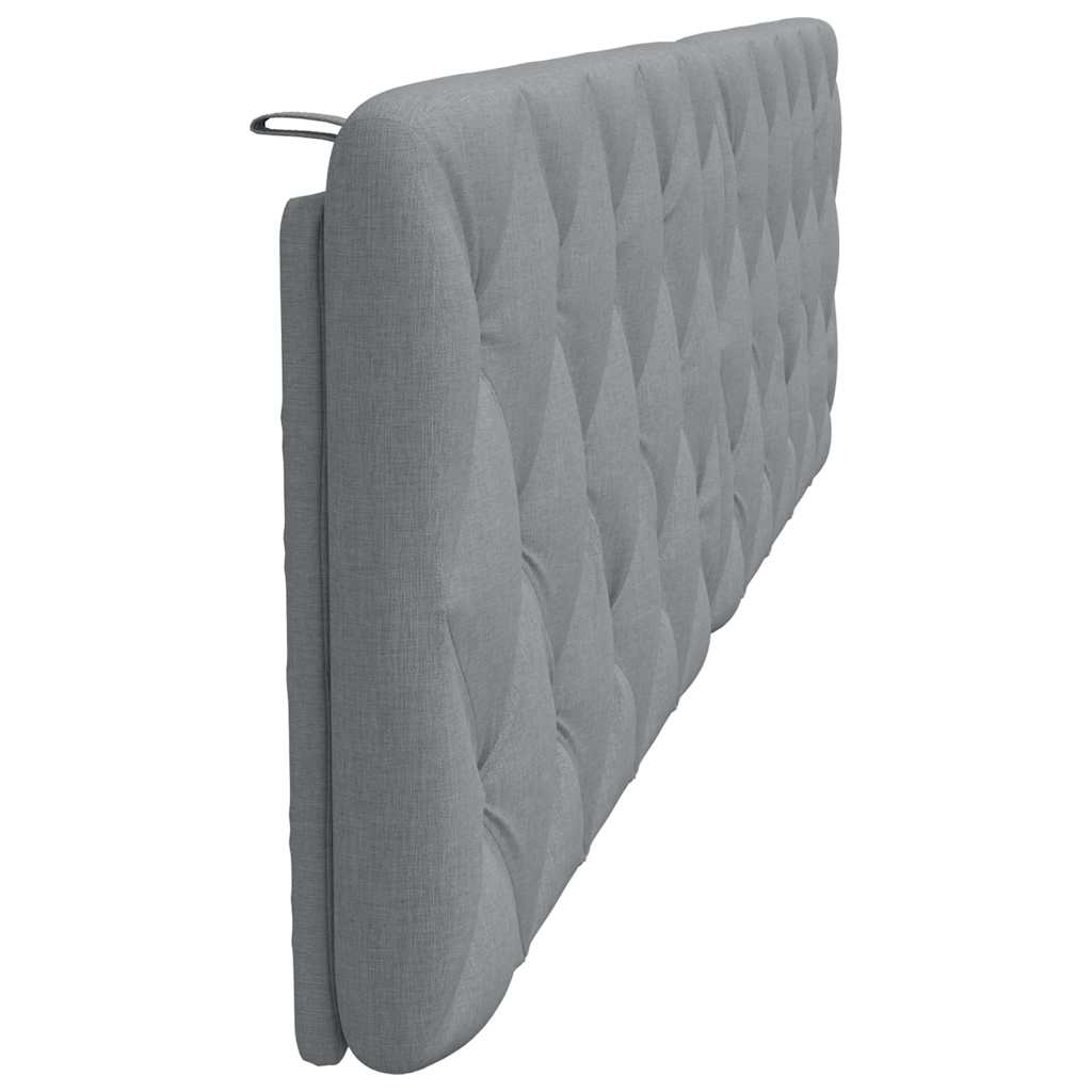 Cuscino Testiera Grigio Chiaro 200 cm in Tessuto