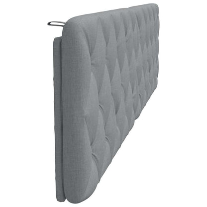 Cuscino Testiera Grigio Chiaro 200 cm in Tessuto