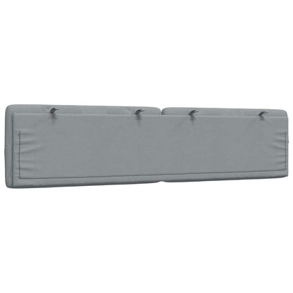Cuscino Testiera Grigio Chiaro 200 cm in Tessuto