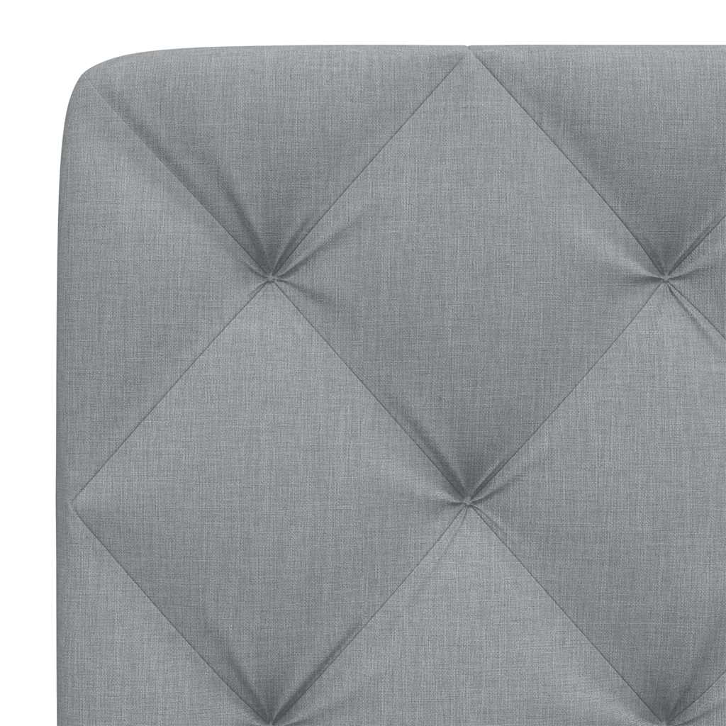 Cuscino Testiera Grigio Chiaro 200 cm in Tessuto
