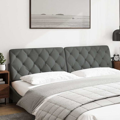 Cuscino Testiera Grigio Scuro 200 cm in Tessuto