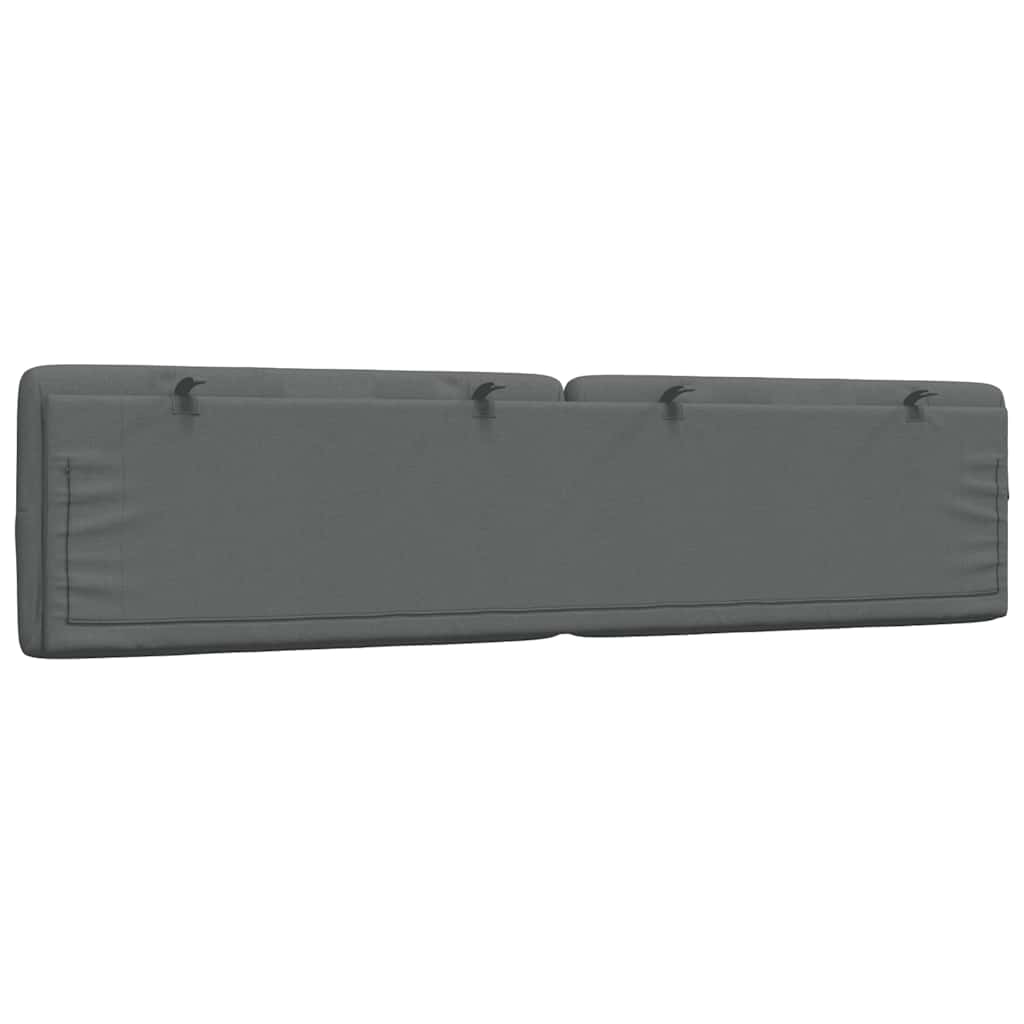 Cuscino Testiera Grigio Scuro 200 cm in Tessuto