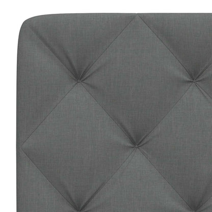 Cuscino Testiera Grigio Scuro 200 cm in Tessuto
