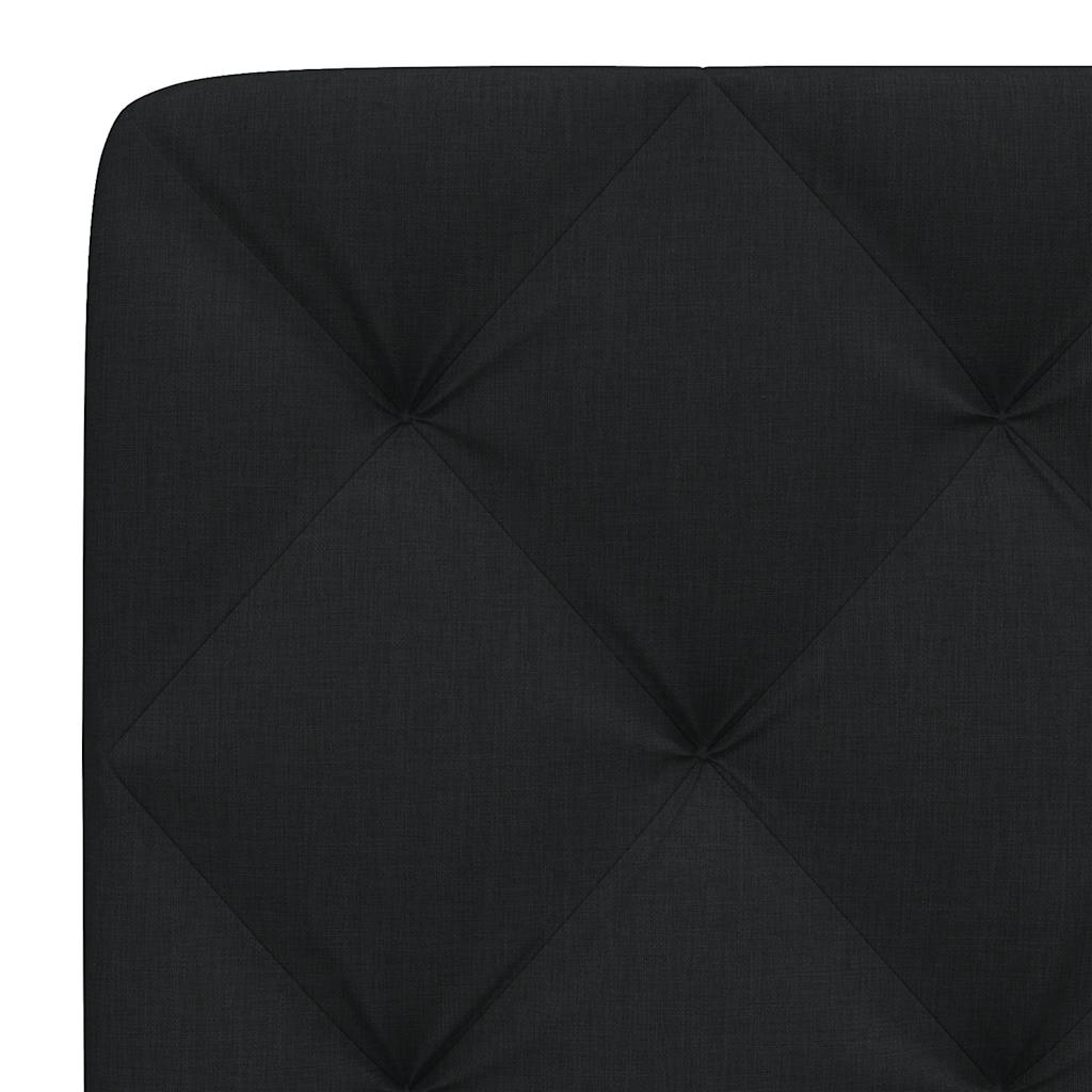 Cuscino Testiera Nero 200 cm in Tessuto