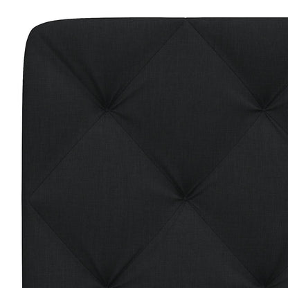Cuscino Testiera Nero 200 cm in Tessuto