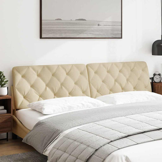Cuscino Testiera Crema 200 cm in Tessuto