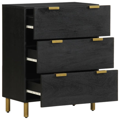 Credenze 2 pz Nere 60x33x75 cm in Legno Multistrato | homemem39