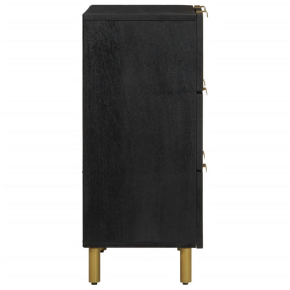 Credenze 2 pz Nere 60x33x75 cm in Legno Multistrato | homemem39