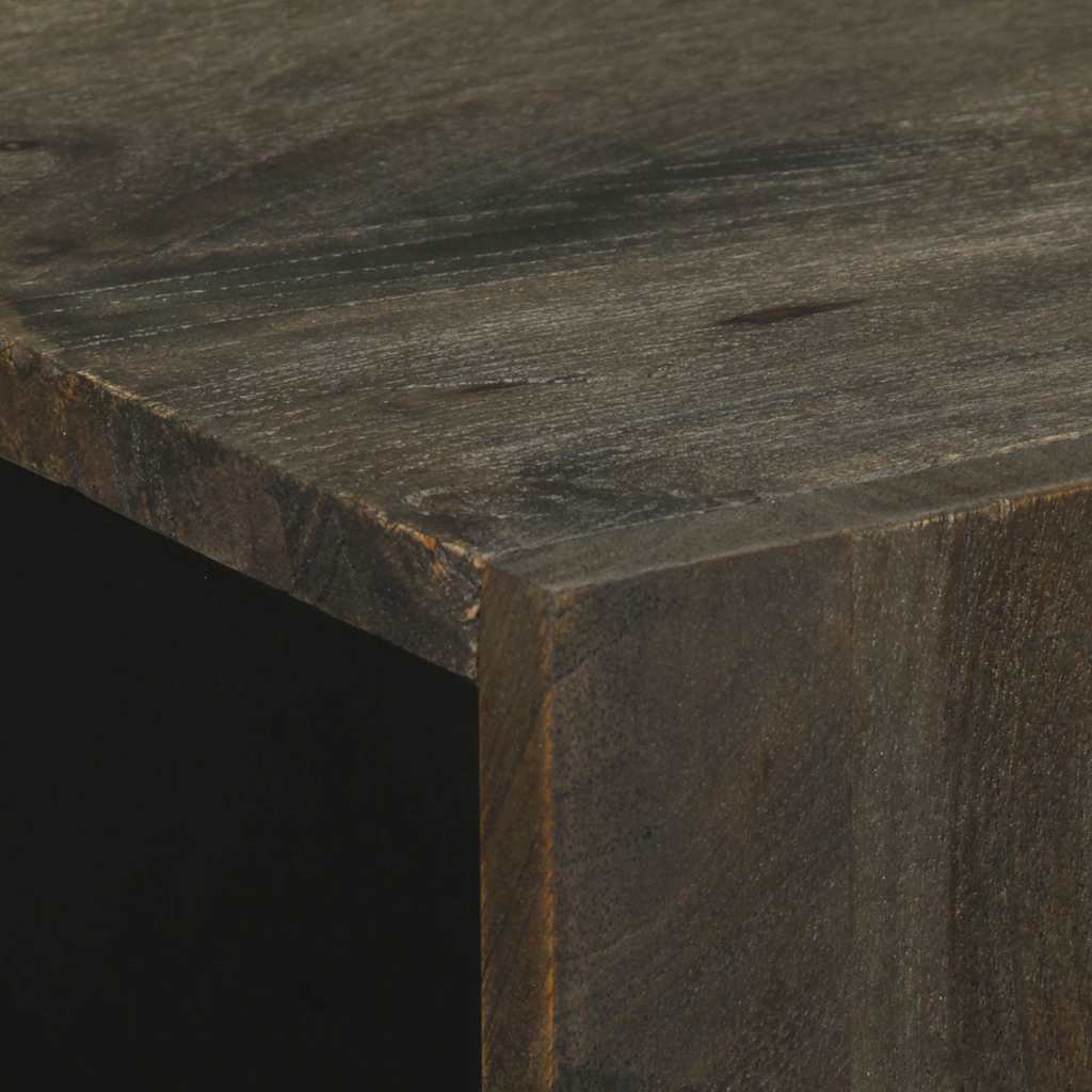 Credenze 3 pz Nere 60x33x75 cm in Legno Massello di Mango | homemem39