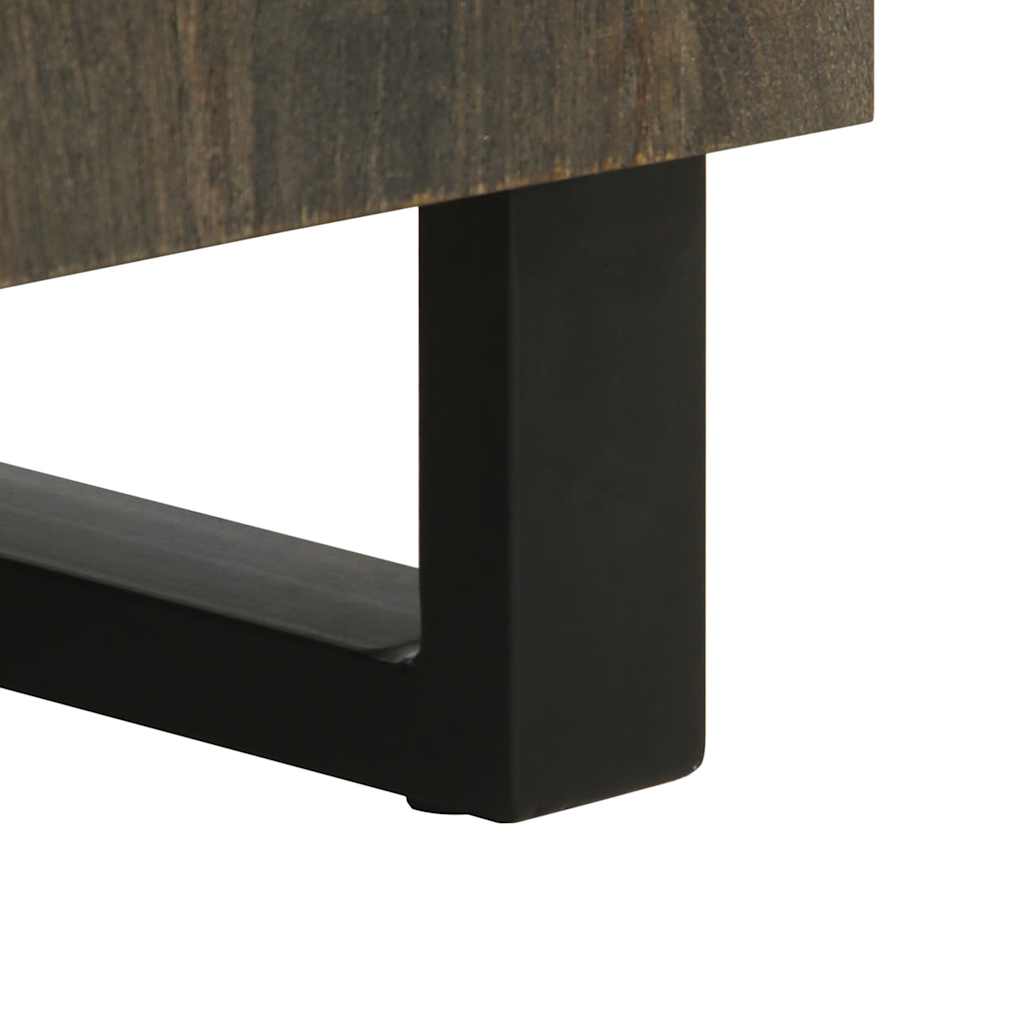 Credenze 3 pz Nere 60x33x75 cm in Legno Massello di Mango | homemem39