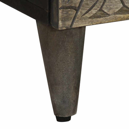 Credenze 2 pz Grigio Chiaro 60x33,5x75 cm Legno Massello Mango | homemem39