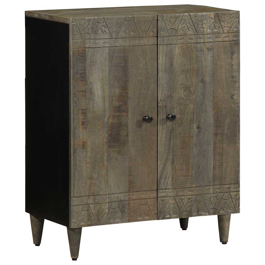 Credenze 3 pz Grigio Chiaro 60x33,5x75 cm Legno Massello Mango | homemem39