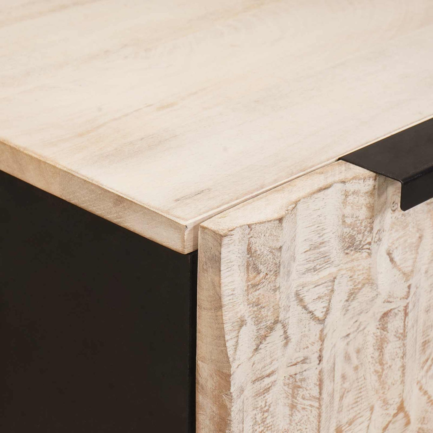 Credenza 2 pz 60 x 33 x 75 cm Legno di mango massello