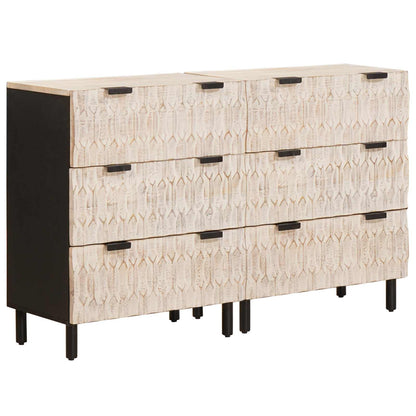 Credenza 2 pcs Finitura Bianco Lavato 60 x 33 x 75 cm