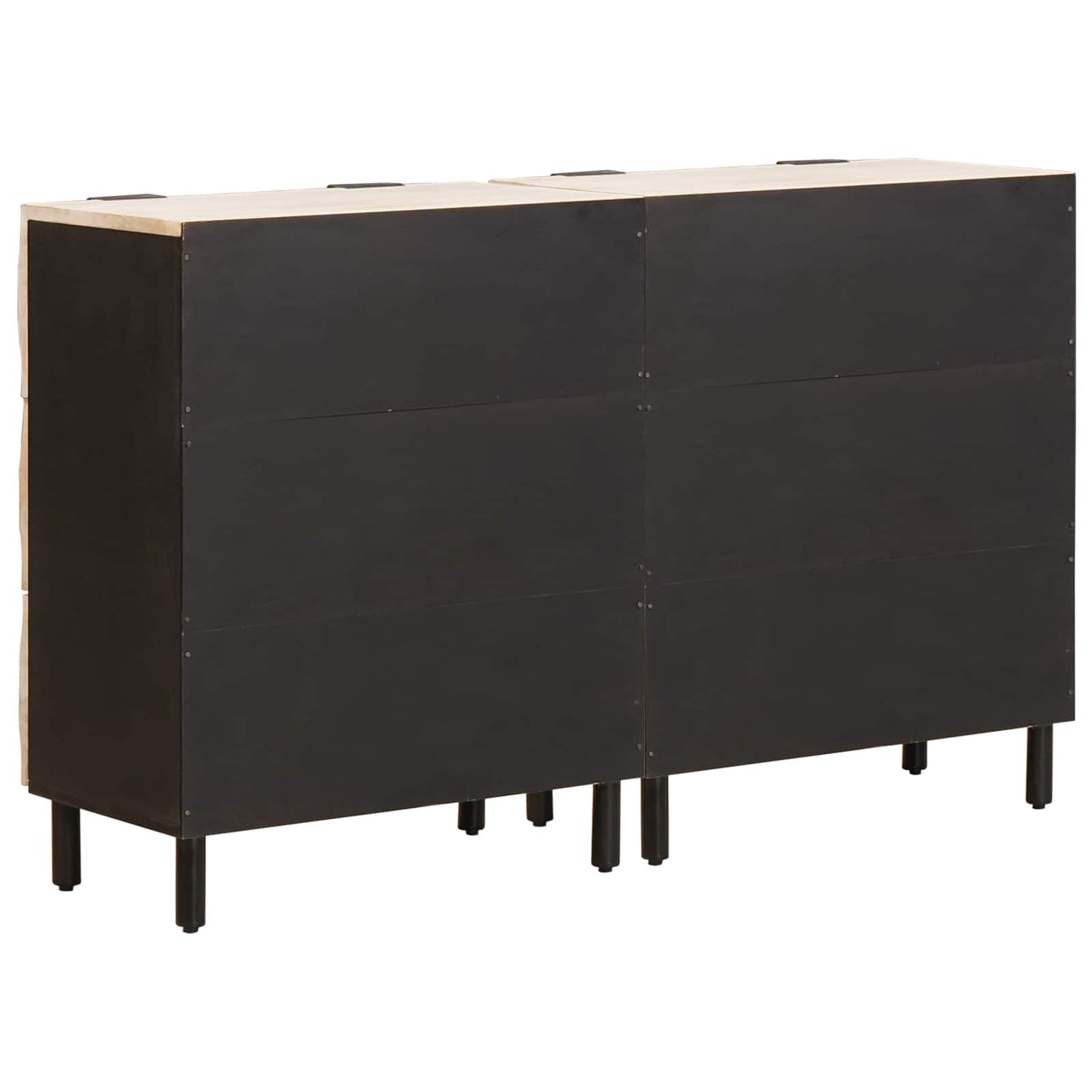 Credenza 2 pz 60 x 33 x 75 cm Legno di mango massello
