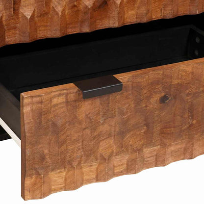 Credenza 2 pcs Finitura Marrone Acacia 60 x 33 x 75 cm | homemem39