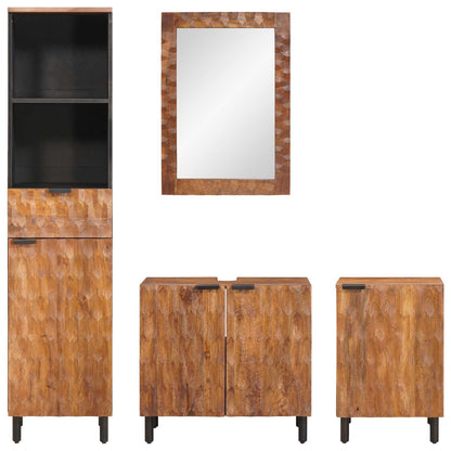 Set da Bagno Acacia Marrone Winish Legno di mango massello