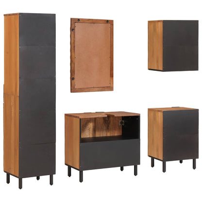 Set da Bagno Acacia Marrone Winish Legno di mango massello