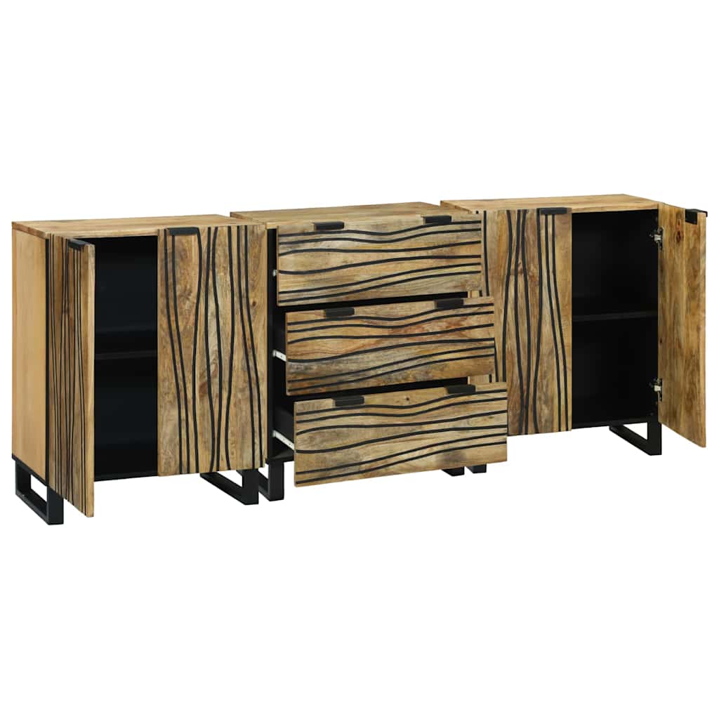 Set di mobili per il bagno 3 pcs Marrone Legno multistrato | homemem39