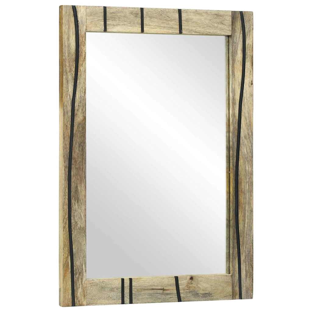 Set di Armadi da Bagno 2 pcs Naturale Legno di mango massello | homemem39
