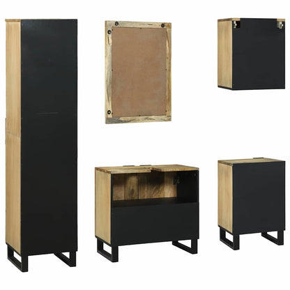 Set di mobili per il bagno 5 pcs Marrone Legno multistrato | homemem39