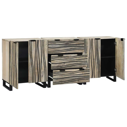 Set di mobili per il bagno 3 pcs Bianco Legno multistrato | homemem39