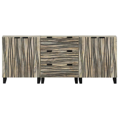 Set di mobili per il bagno 3 pcs Bianco Legno multistrato | homemem39