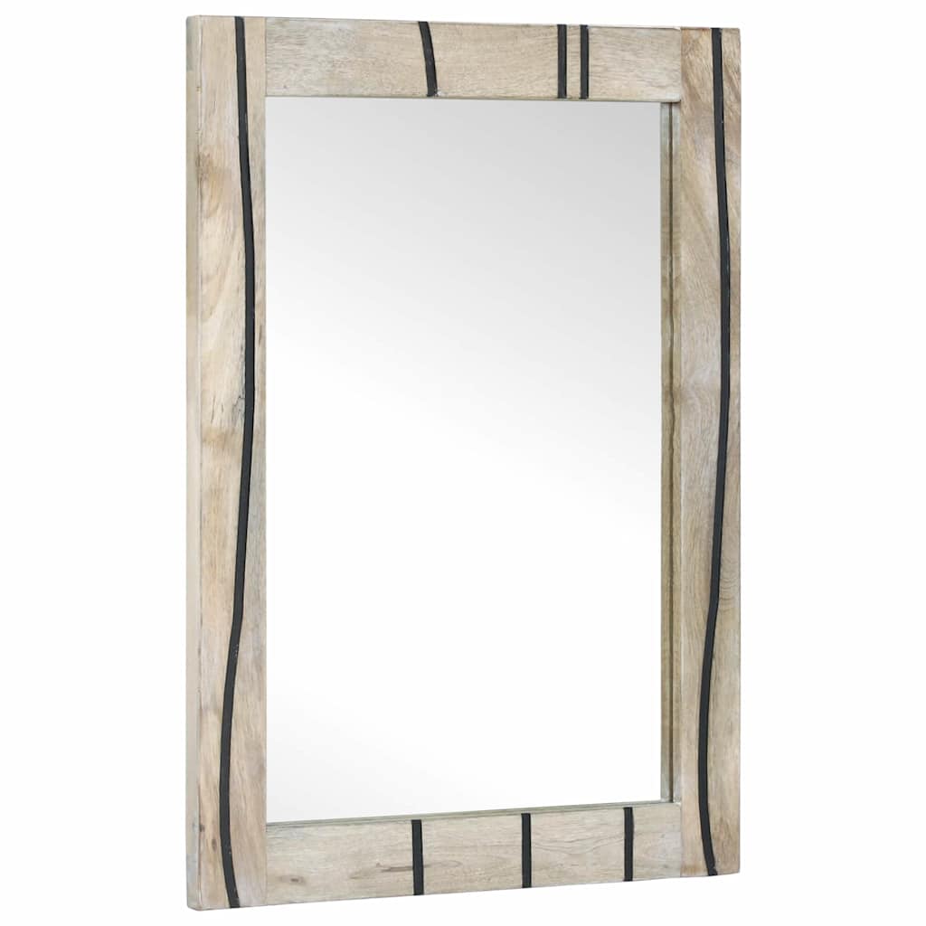 Set di Armadi da Bagno 2 pcs Bianco Legno di mango massello | homemem39
