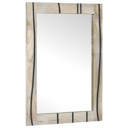 Set di Armadi da Bagno 2 pcs Bianco Legno di mango massello | homemem39