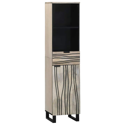Set di mobili per il bagno 3 pcs Bianco Legno multistrato | homemem39