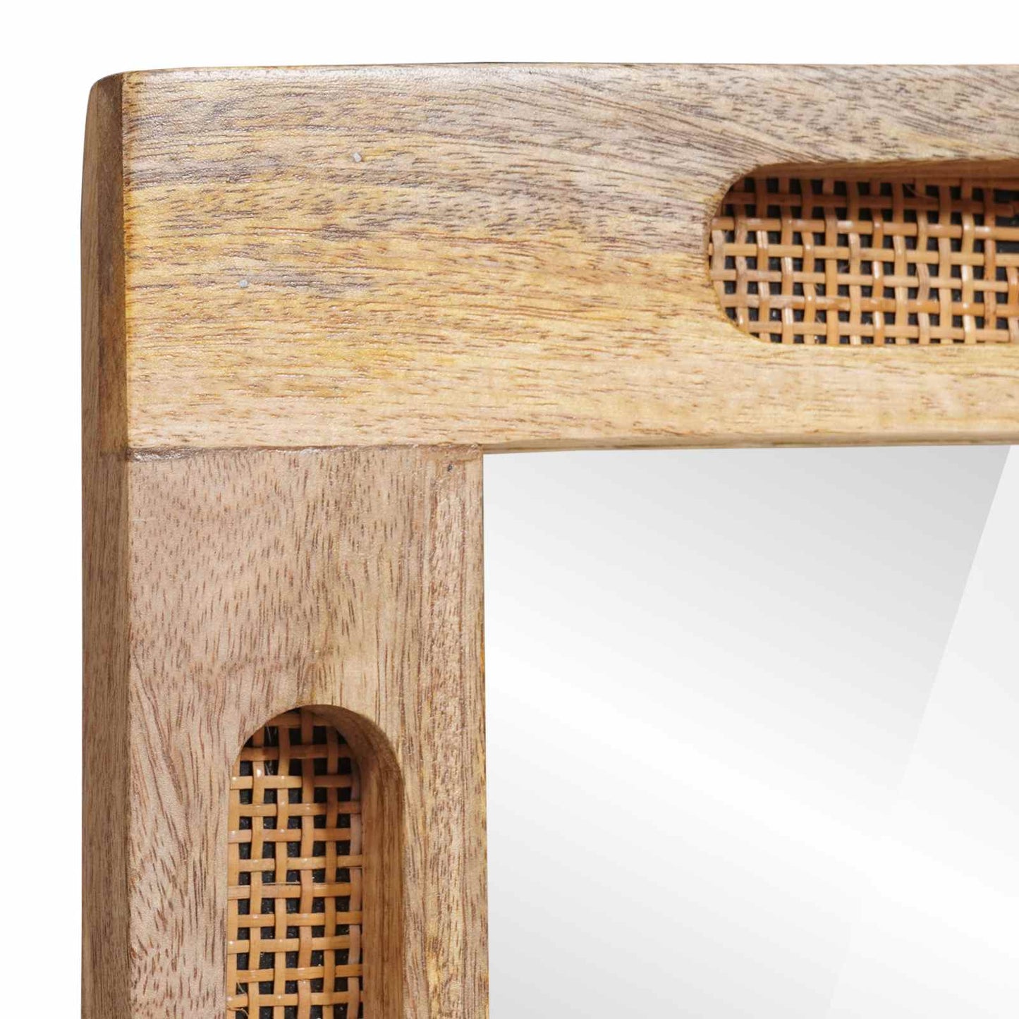 Set da Bagno con porta 2 pcs Marrone Legno di mango massello