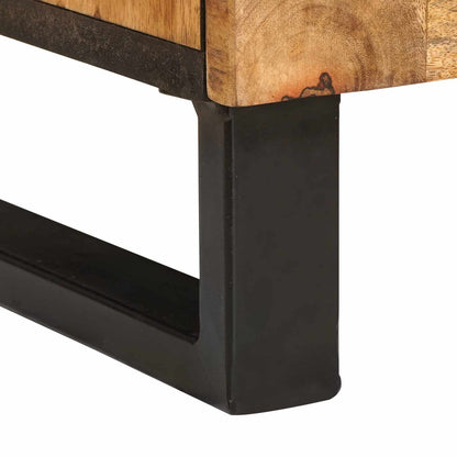 Set da Bagno con porta 2 pcs Marrone Legno di mango massello