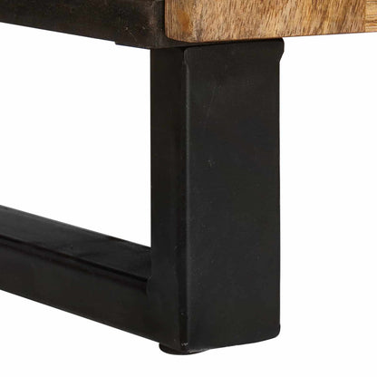 Set da Bagno con porta 3 pcs Naturale Legno di mango massello