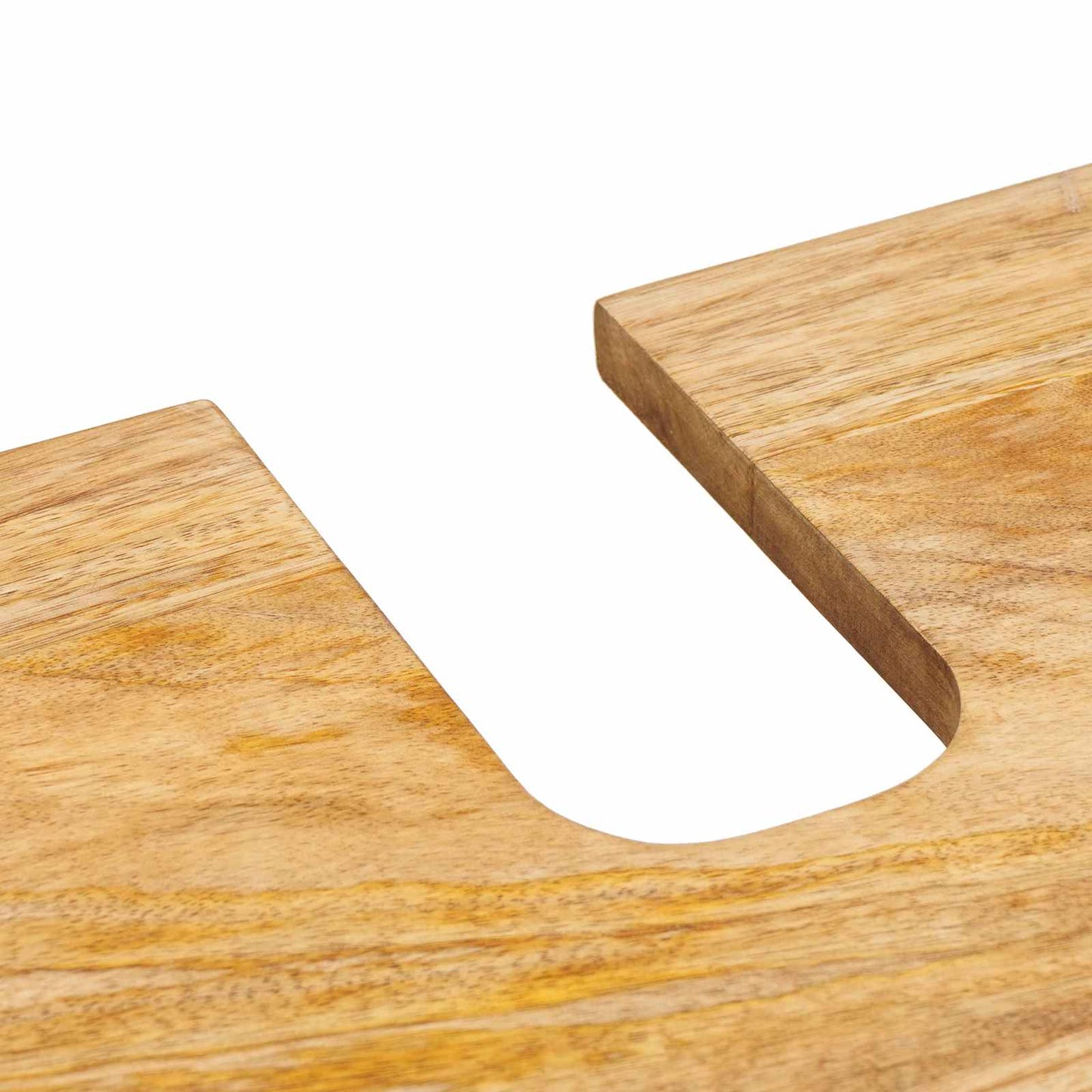 Set da Bagno con porta 3 pcs Naturale Legno di mango massello