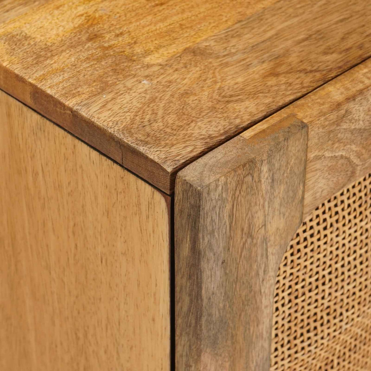 Set da Bagno con cassetto Naturale Legno di mango massello