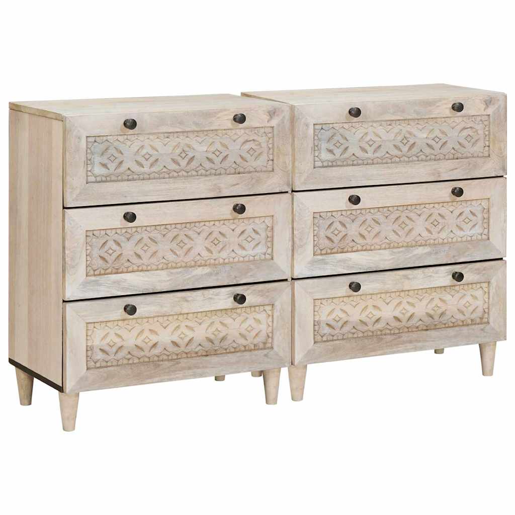 Credenza 2 pcs Bianco 120 x 33,5 x 75 cm | homemem39
