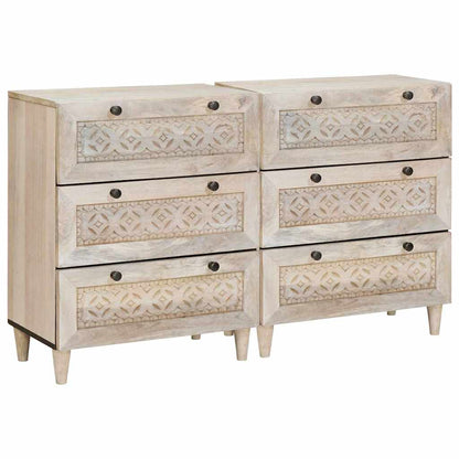 Credenza 2 pcs Bianco 120 x 33,5 x 75 cm | homemem39