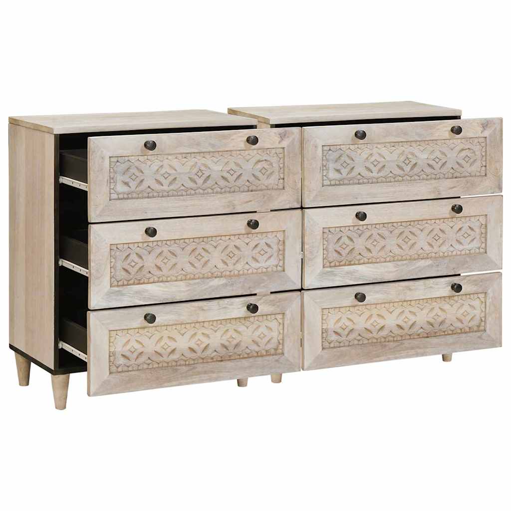 Credenza 2 pcs Bianco 120 x 33,5 x 75 cm | homemem39