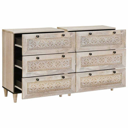 Credenza 2 pcs Bianco 120 x 33,5 x 75 cm | homemem39
