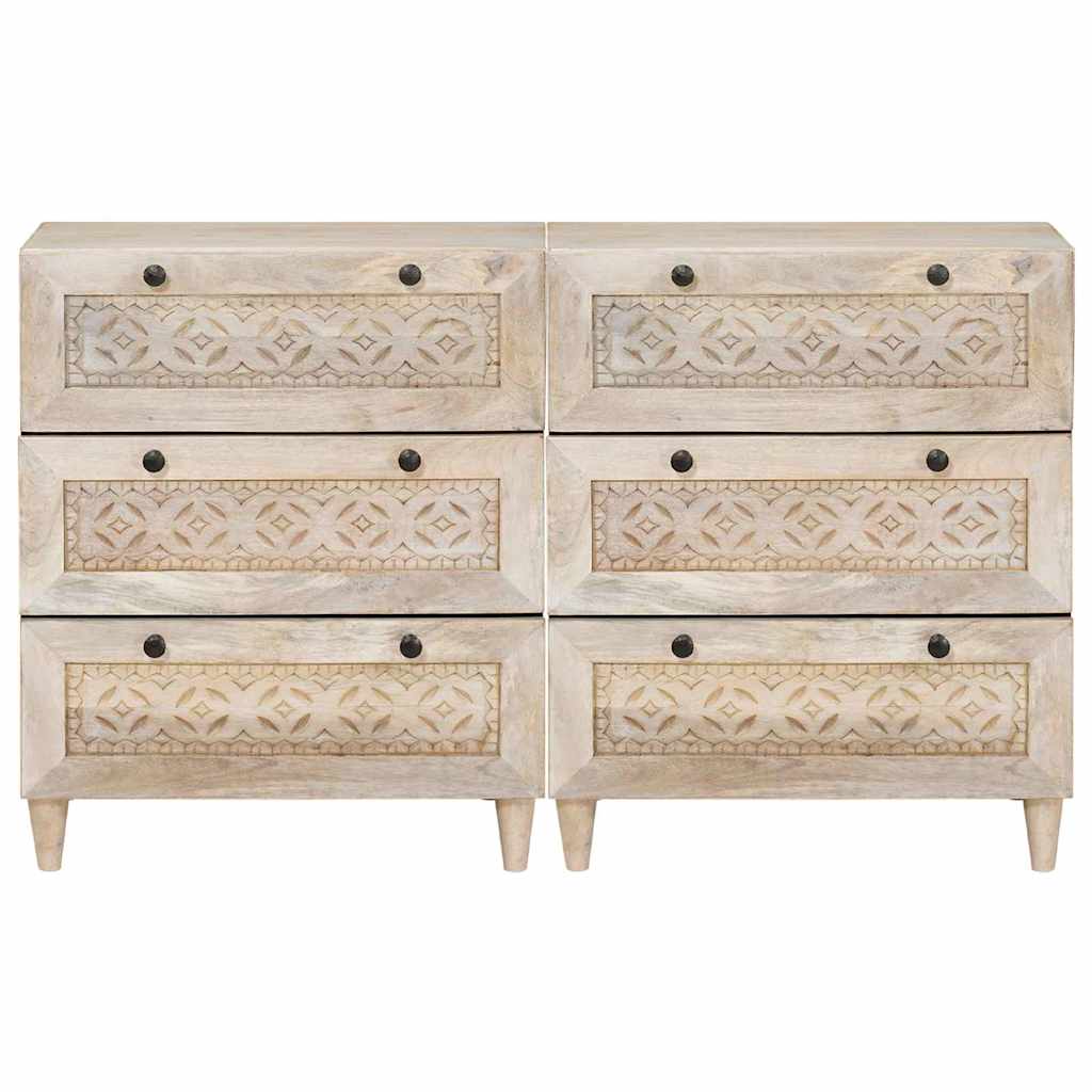 Credenza 2 pcs Bianco 120 x 33,5 x 75 cm | homemem39