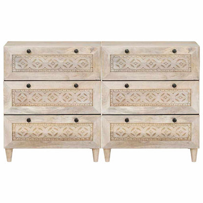 Credenza 2 pcs Bianco 120 x 33,5 x 75 cm | homemem39