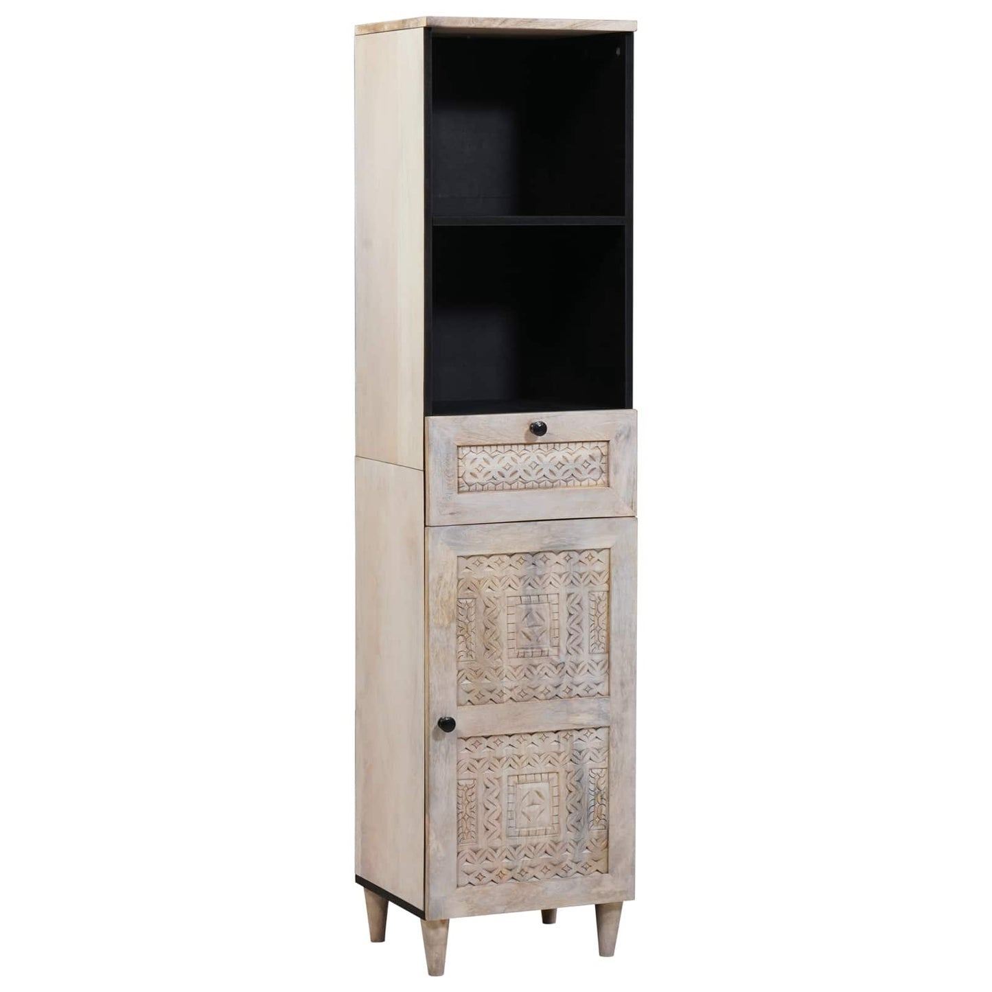 Set di mobili per il bagno 3 pcs Bianco Legno multistrato | homemem39