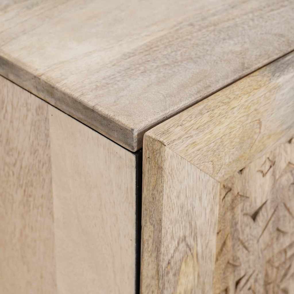 Set di mobili per il bagno 5 pcs Bianco legno massello di mango