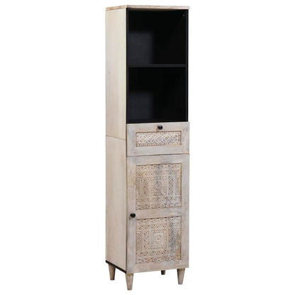 Set di mobili per il bagno 5 pcs Bianco legno massello di mango