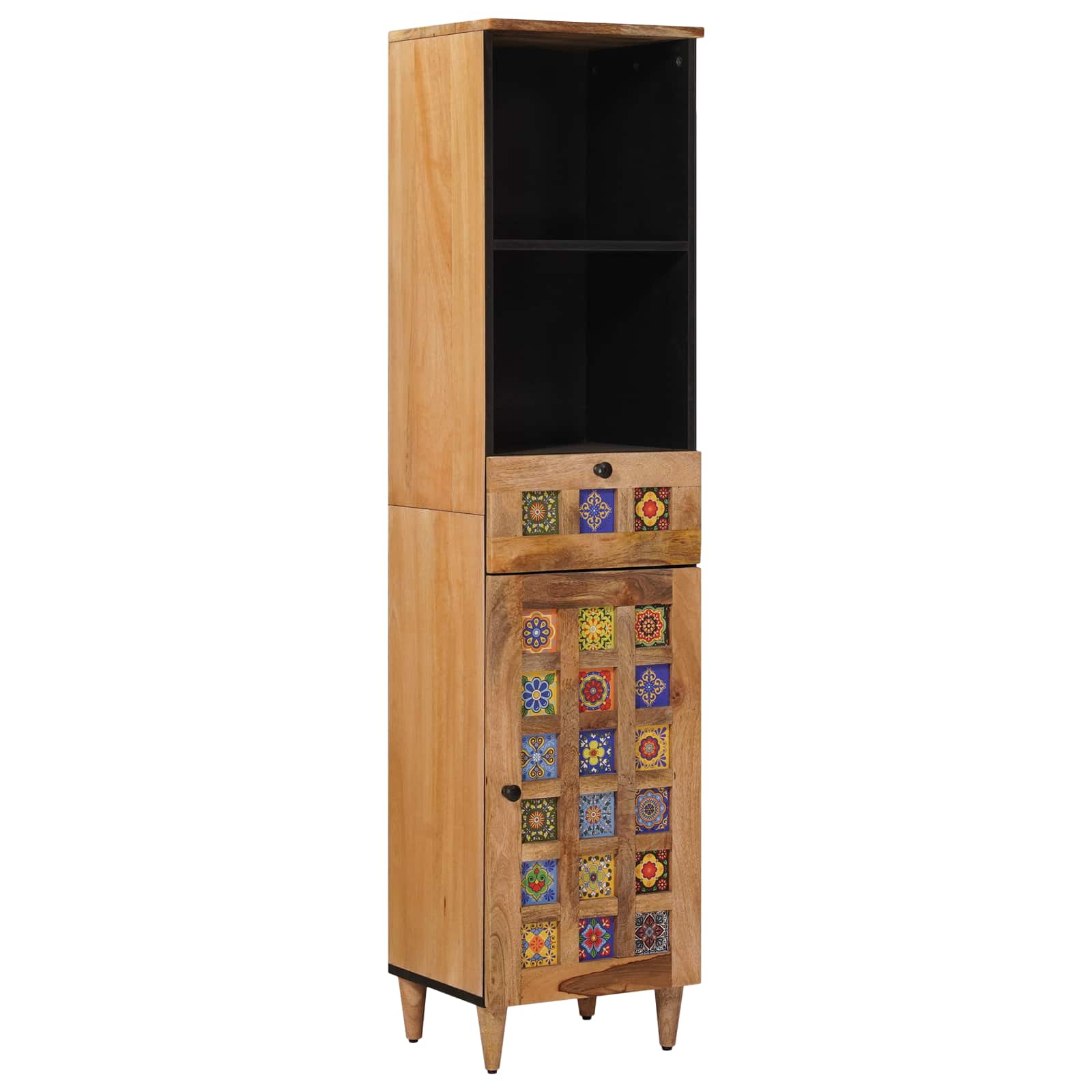 Set di mobili per il bagno con cassetto 5 pcs Naturale | homemem39