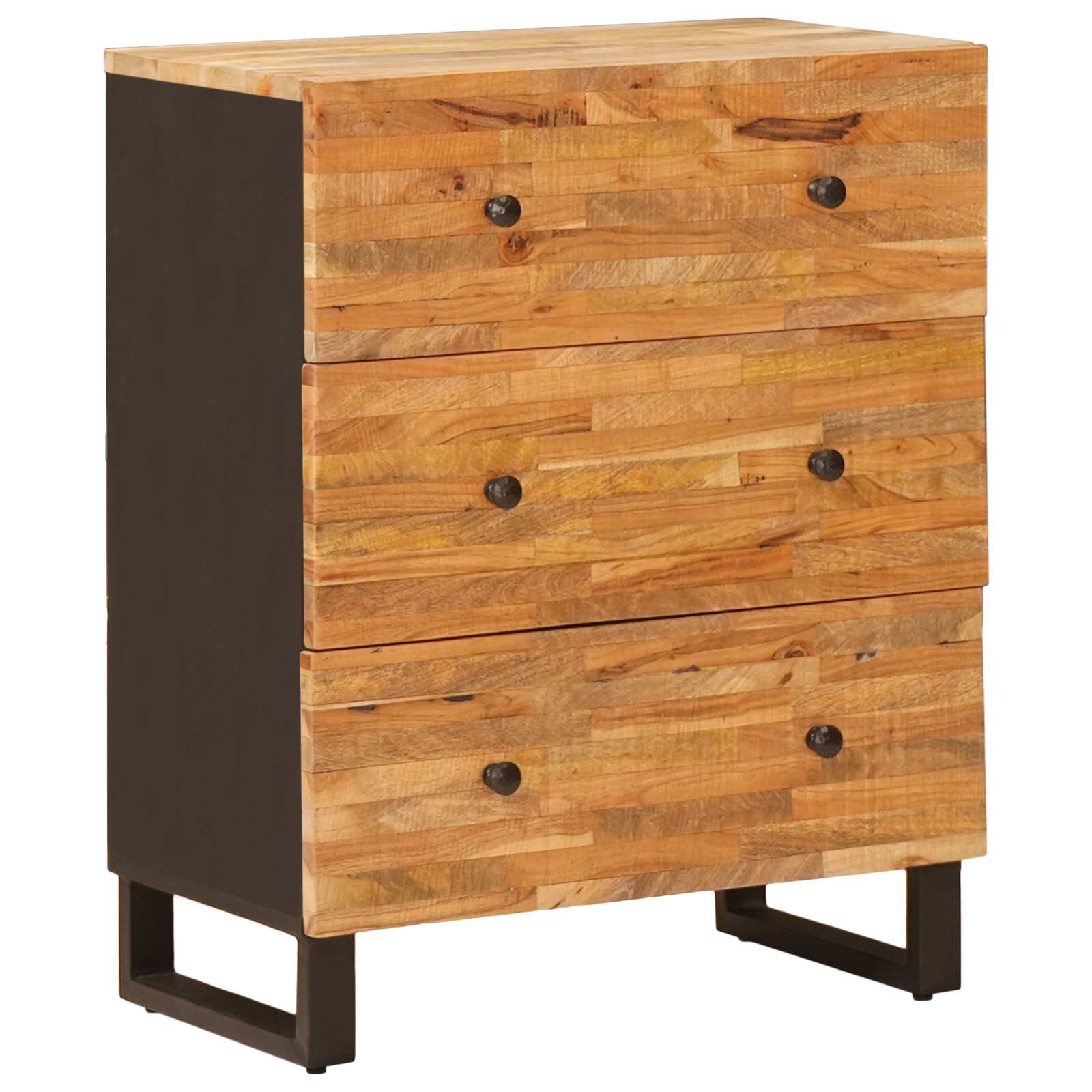 Credenza 2 pcs Marrone 60 x 33 x 75 cm Legno di mango massello | homemem39