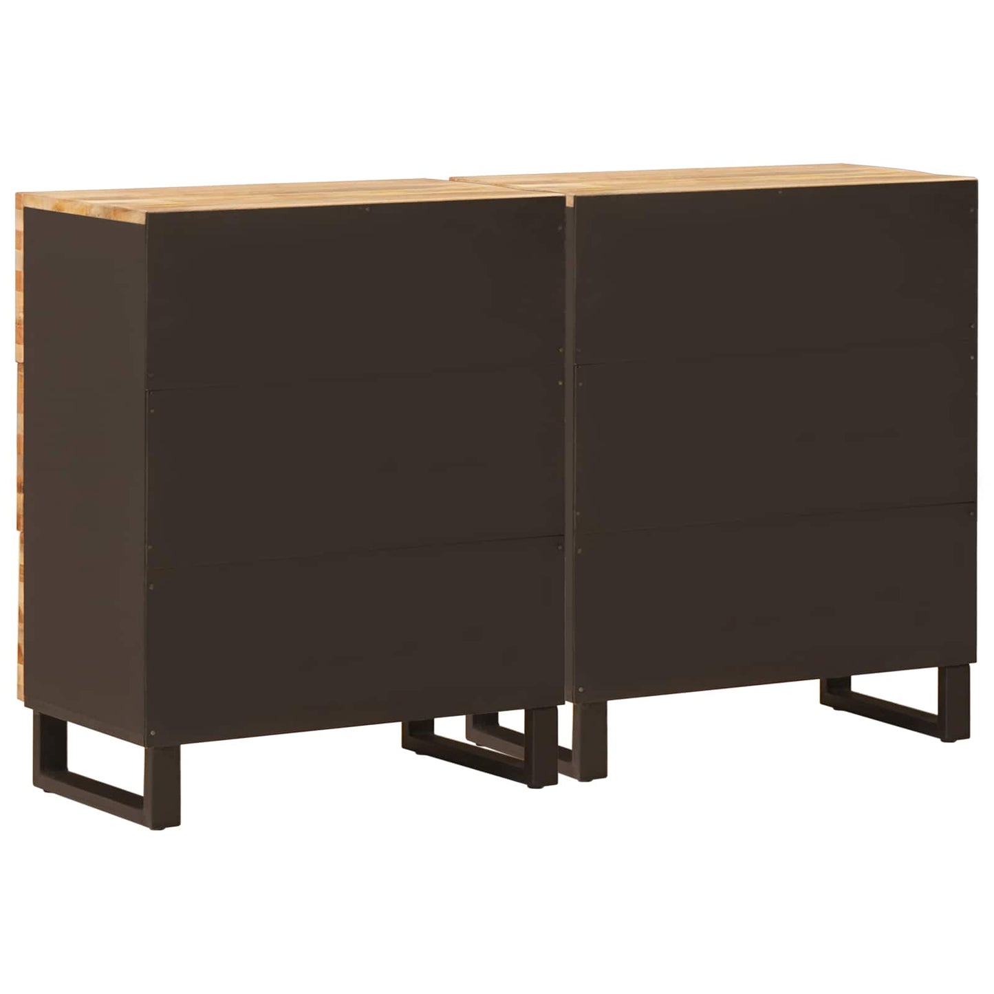 Credenza 2 pcs Marrone 60 x 33 x 75 cm Legno di mango massello | homemem39